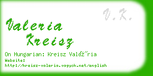 valeria kreisz business card